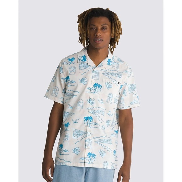 Vans Other - Vans Shirt Mens Sz Large Relaxed‎ Oversized Classic Fit Camper Aloha Shirt Beach